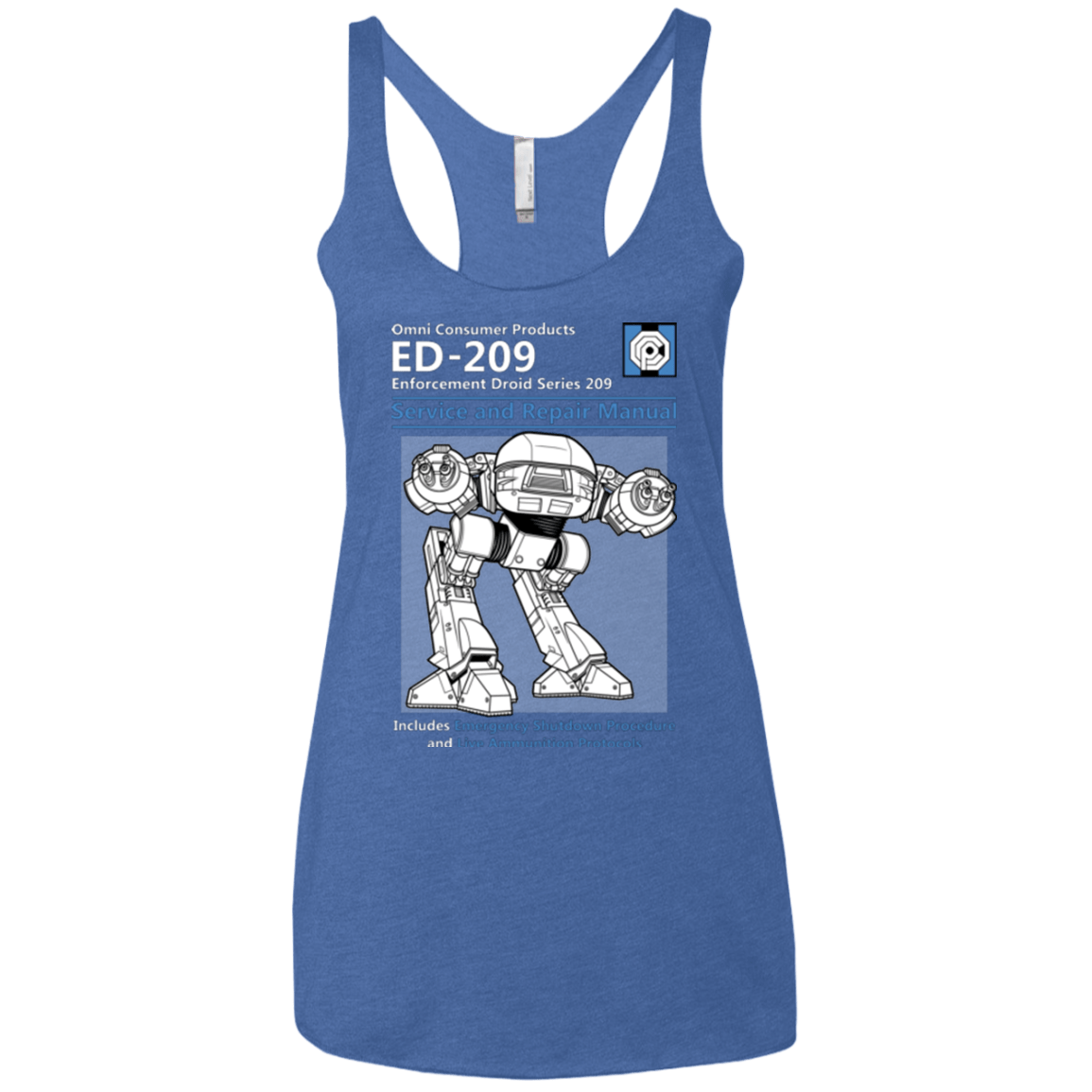 T-Shirts Vintage Royal / X-Small ED209 SERVICE & REPAIR MANUAL Women's Triblend Racerback Tank