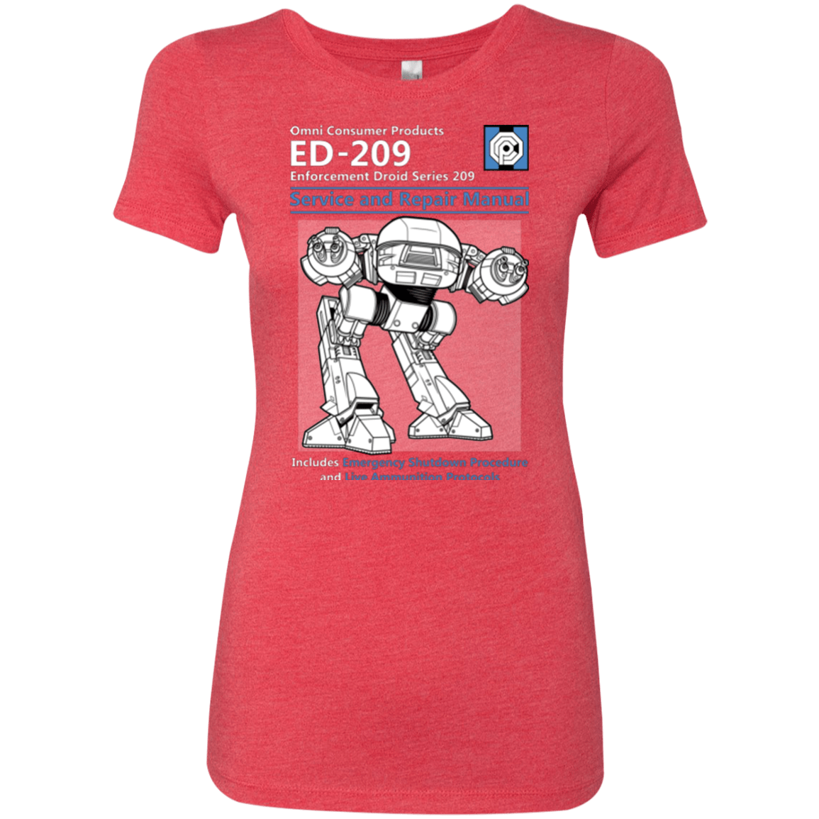 T-Shirts Vintage Red / Small ED209 SERVICE & REPAIR MANUAL Women's Triblend T-Shirt