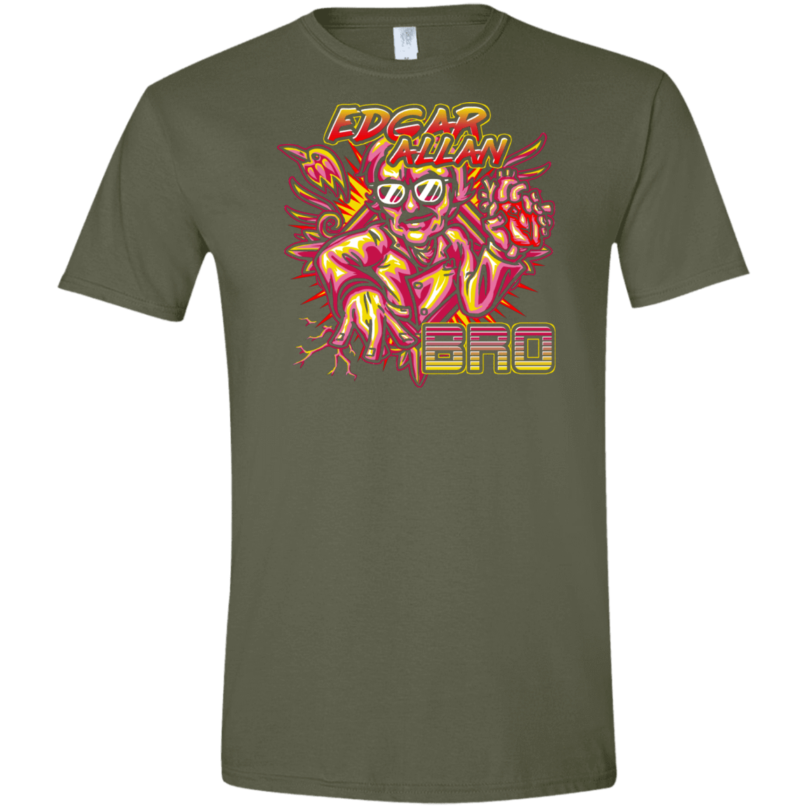 T-Shirts Military Green / S Edgar Allan Bro Men's Semi-Fitted Softstyle
