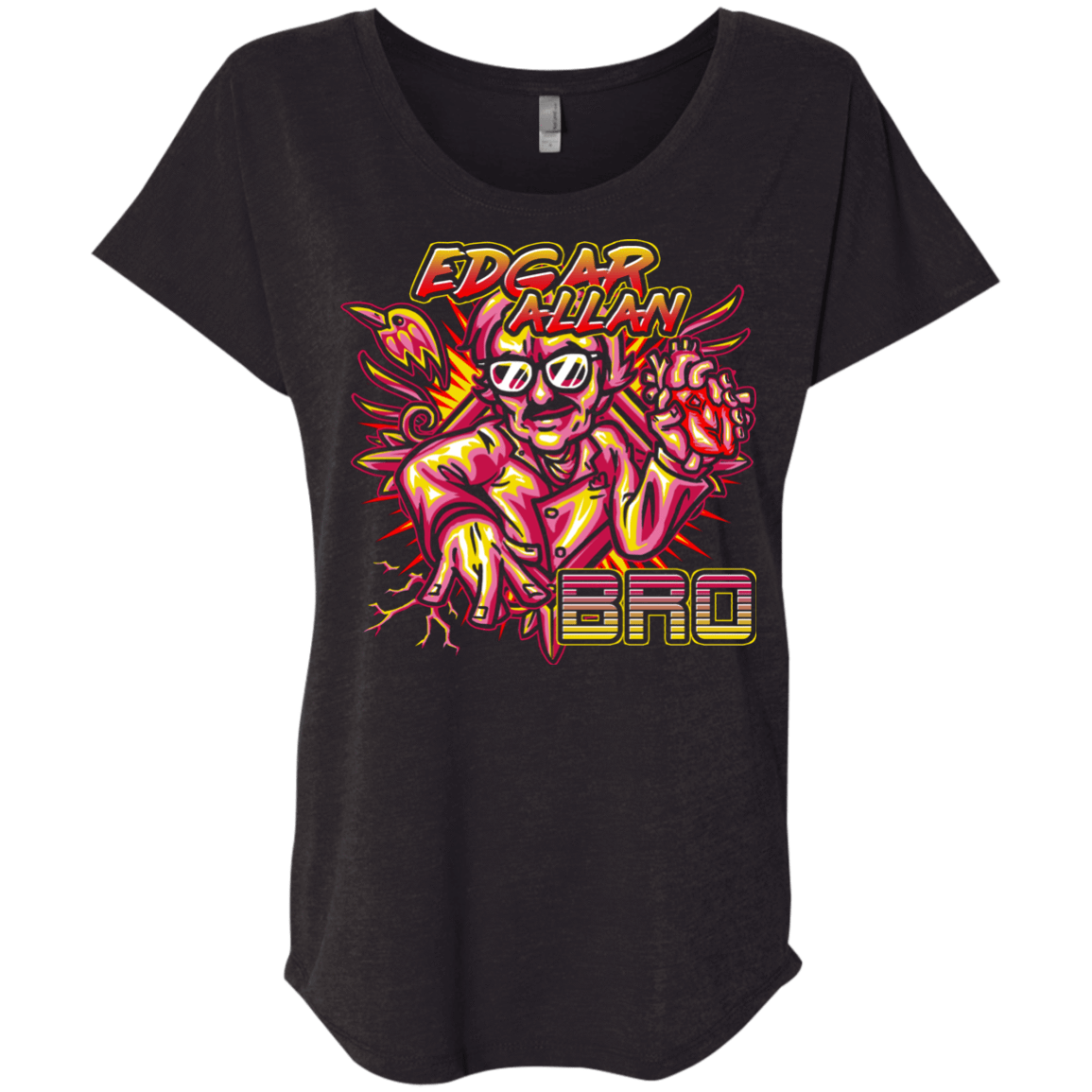 T-Shirts Vintage Black / X-Small Edgar Allan Bro Triblend Dolman Sleeve