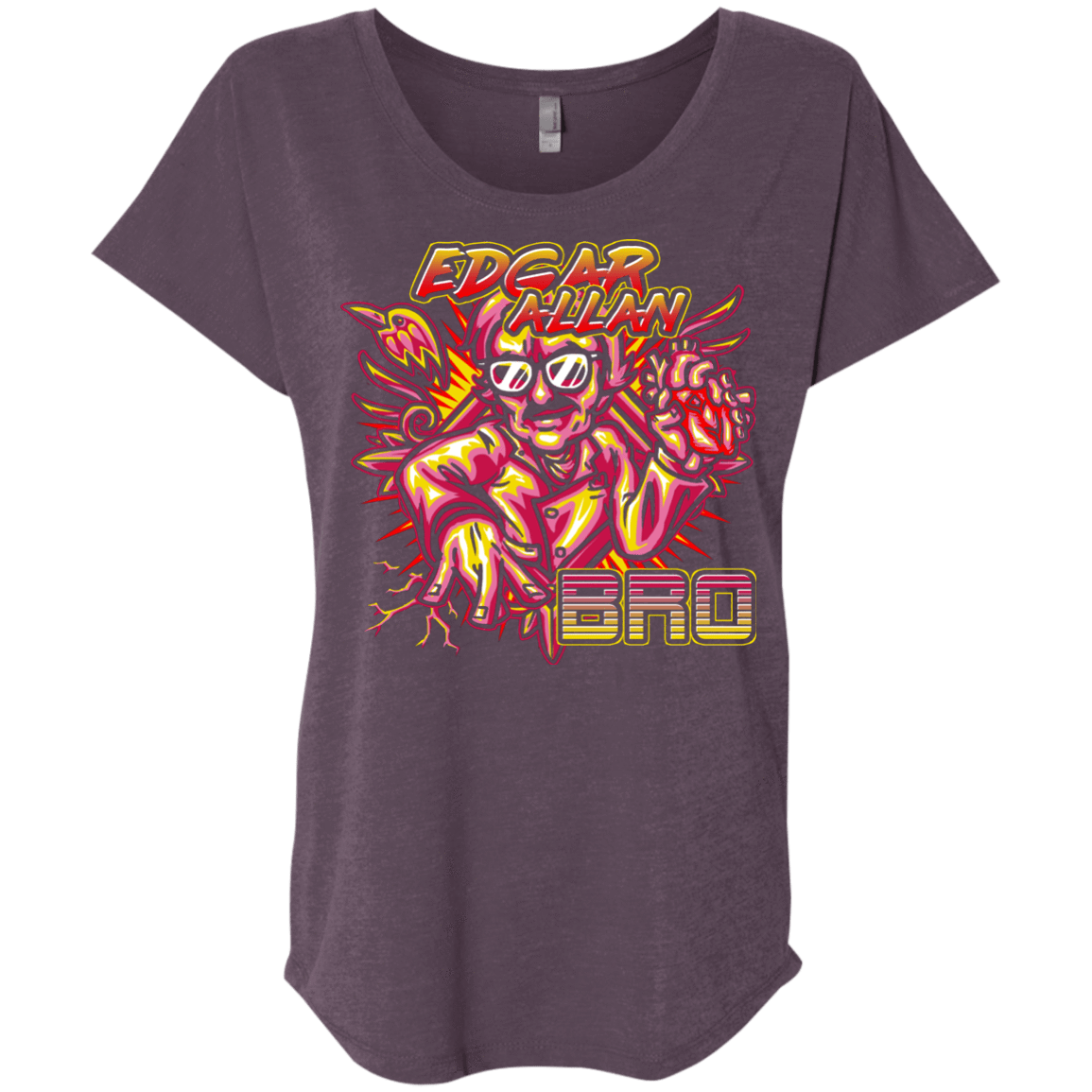 T-Shirts Vintage Purple / X-Small Edgar Allan Bro Triblend Dolman Sleeve