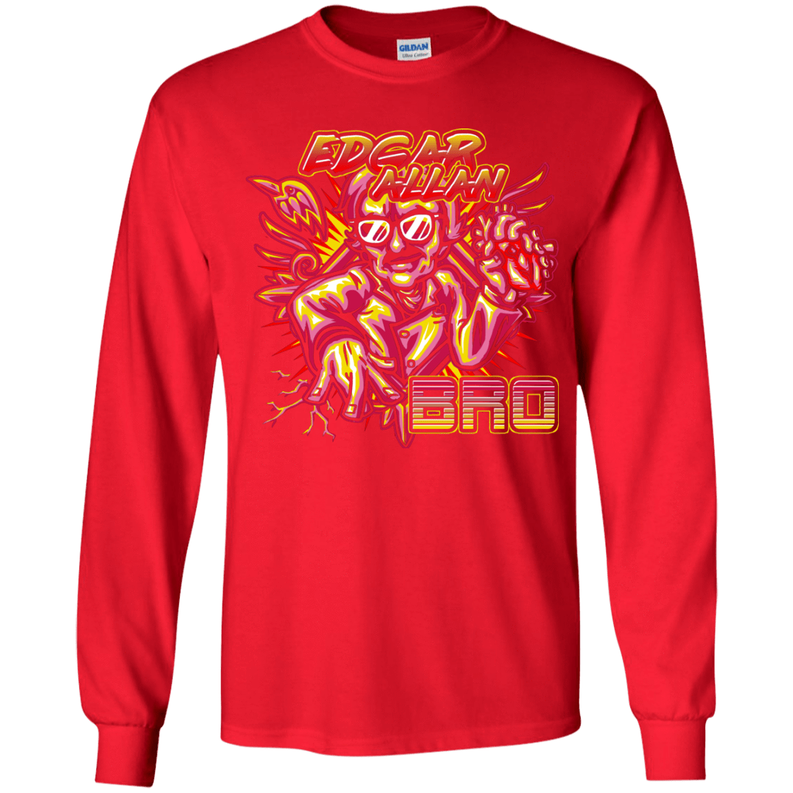 T-Shirts Red / YS Edgar Allan Bro Youth Long Sleeve T-Shirt