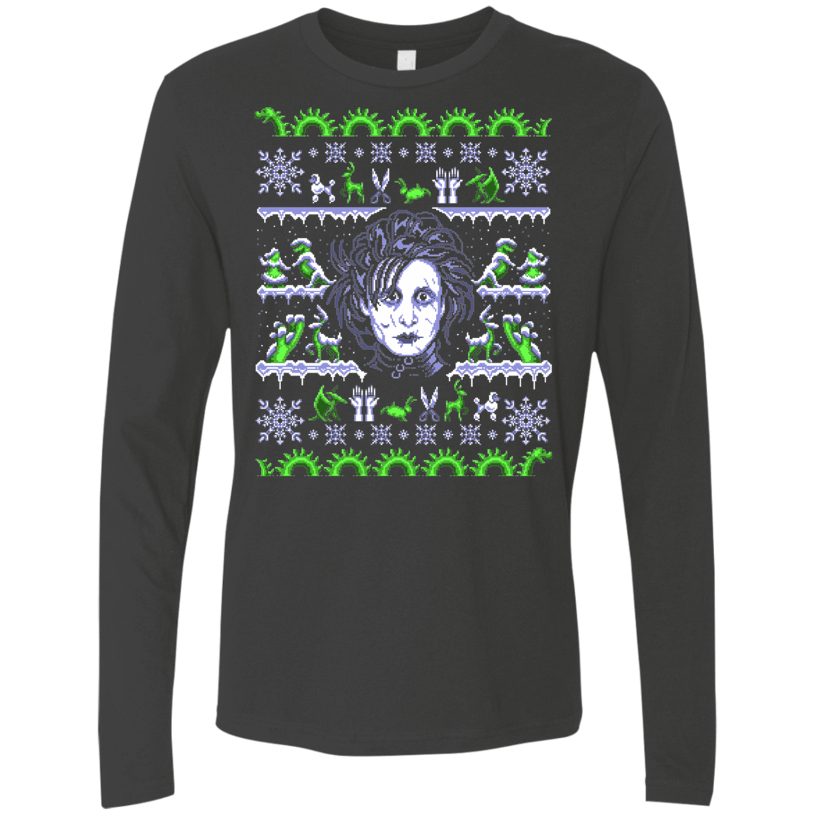 T-Shirts Heavy Metal / Small Edward Scissorhands ugly sweater Men's Premium Long Sleeve