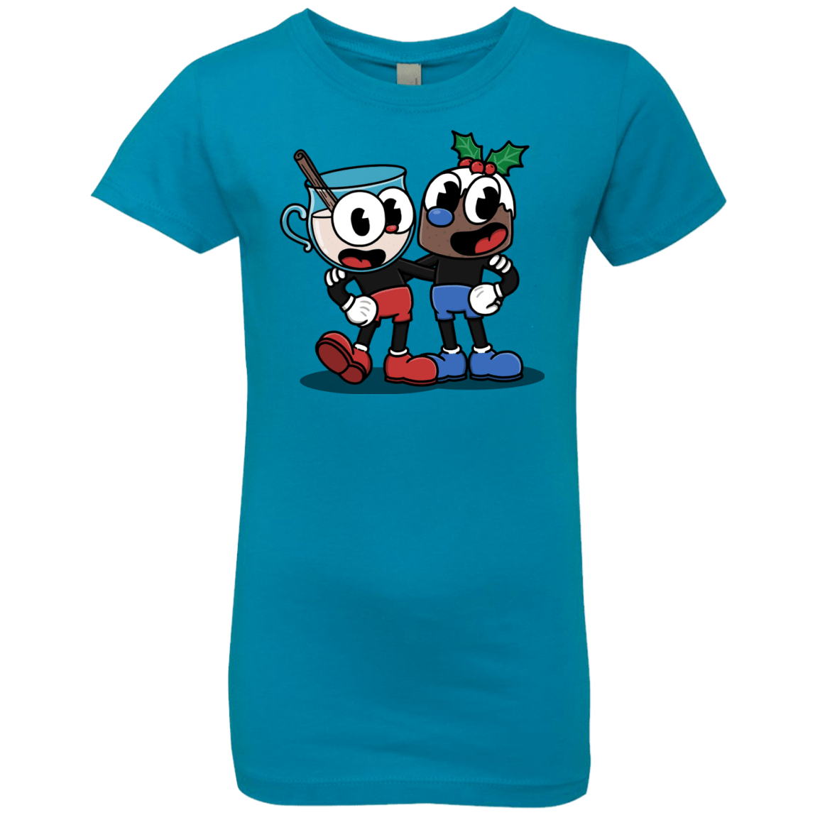 T-Shirts Turquoise / YXS Eggnoghead and Puddingman Girls Premium T-Shirt