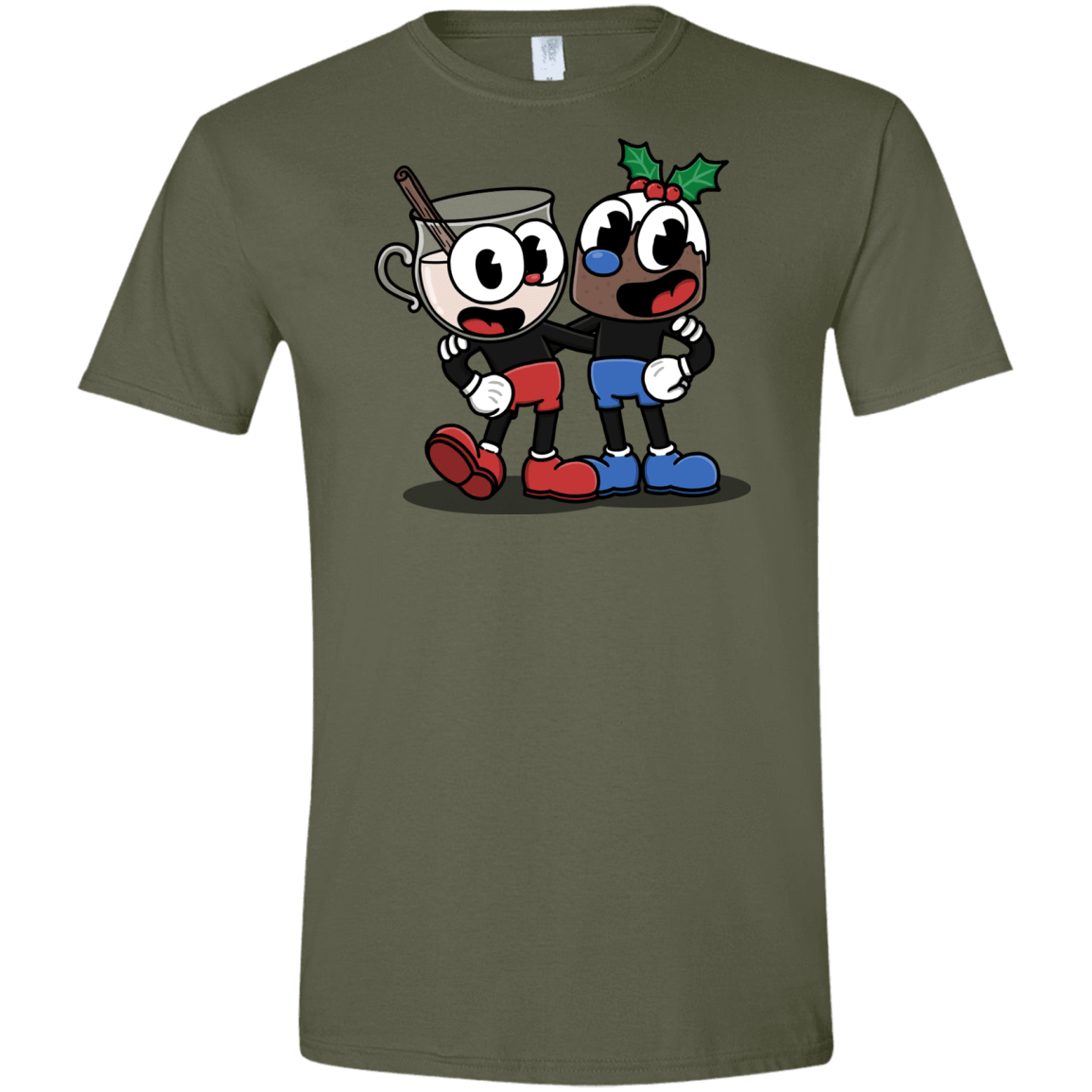T-Shirts Military Green / S Eggnoghead and Puddingman Men's Semi-Fitted Softstyle