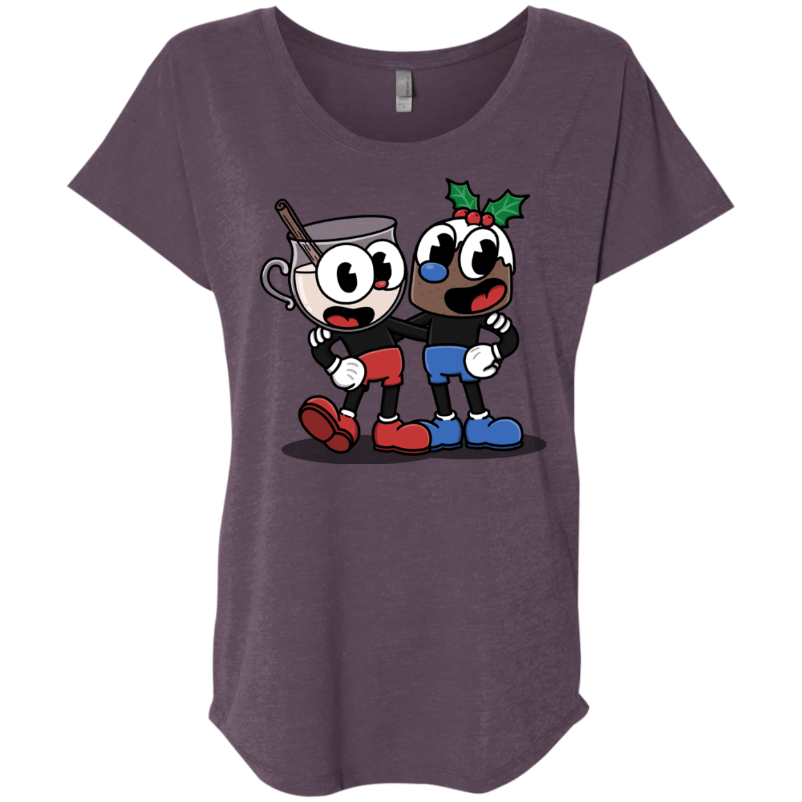 T-Shirts Vintage Purple / X-Small Eggnoghead and Puddingman Triblend Dolman Sleeve