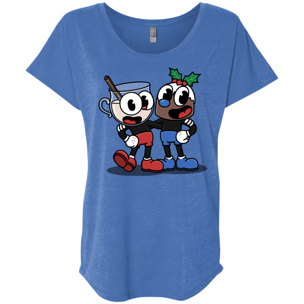 T-Shirts Vintage Royal / X-Small Eggnoghead and Puddingman Triblend Dolman Sleeve