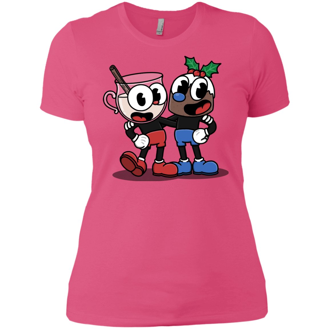 T-Shirts Hot Pink / X-Small Eggnoghead and Puddingman Women's Premium T-Shirt