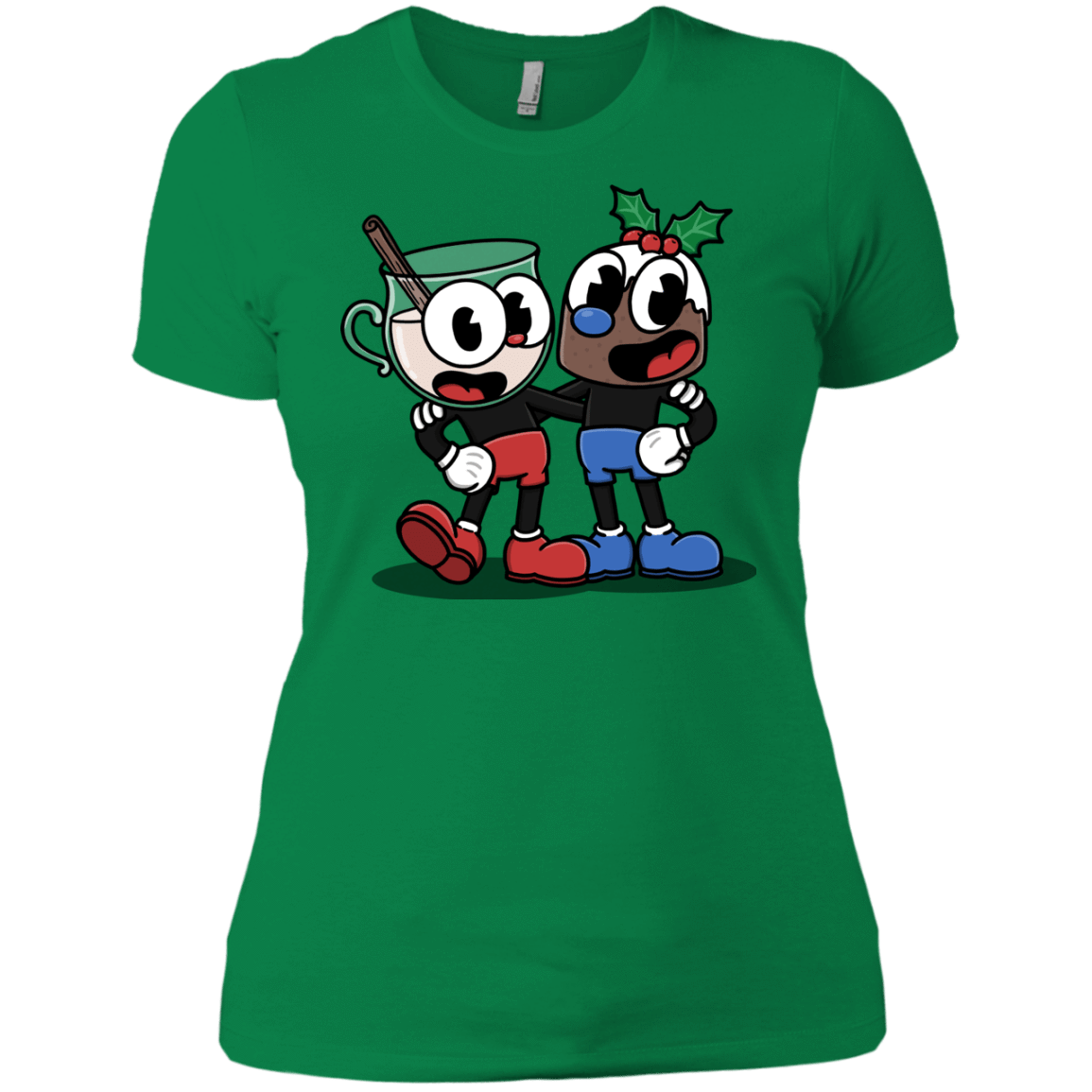 T-Shirts Kelly Green / X-Small Eggnoghead and Puddingman Women's Premium T-Shirt