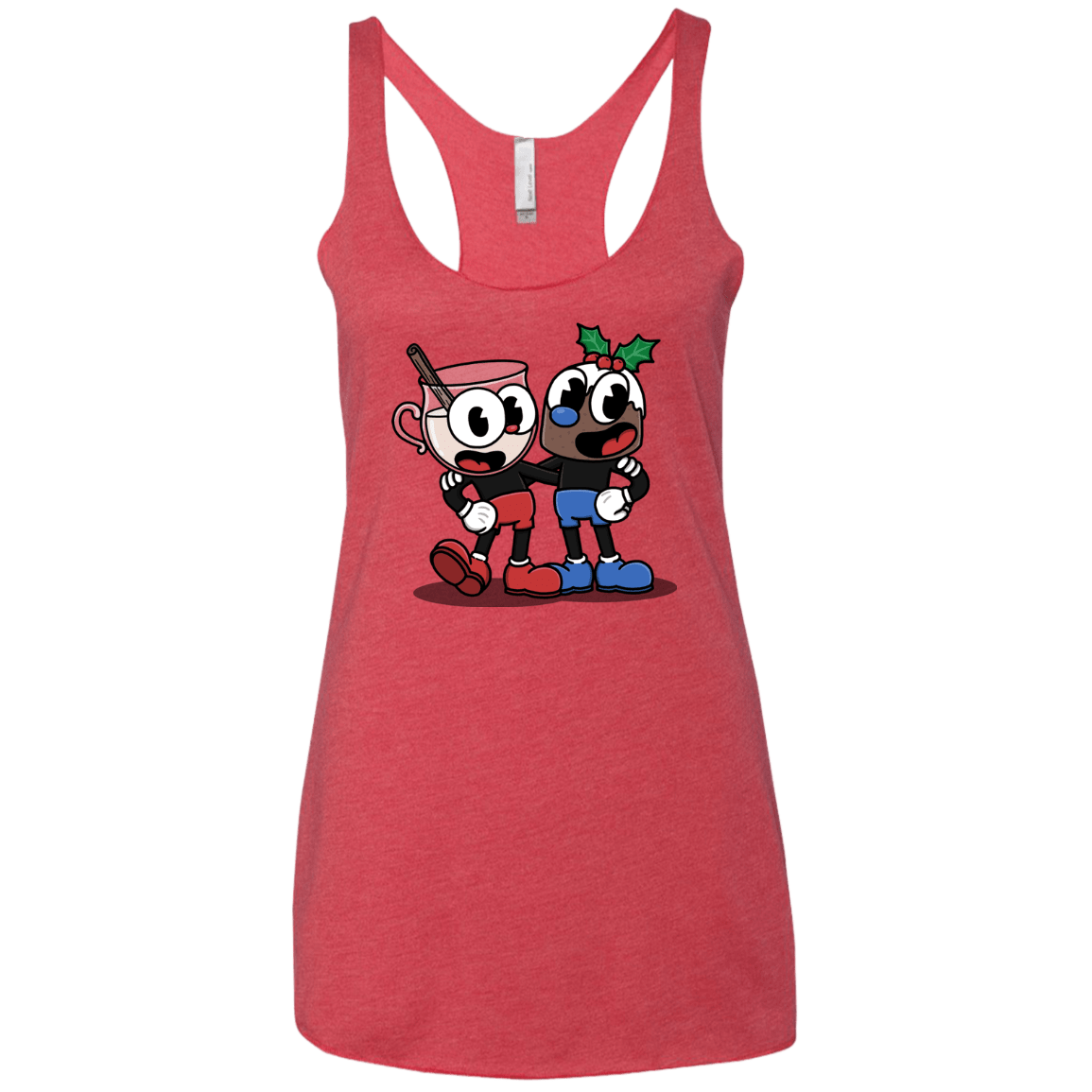 T-Shirts Vintage Red / X-Small Eggnoghead and Puddingman Women's Triblend Racerback Tank