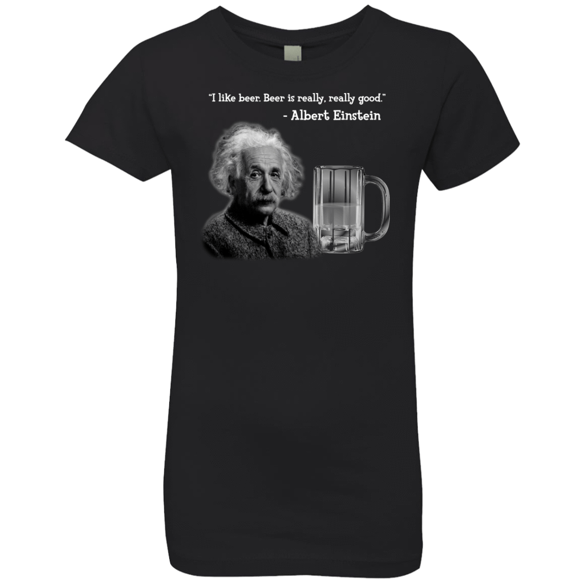 T-Shirts Black / YXS Einstein Girls Premium T-Shirt