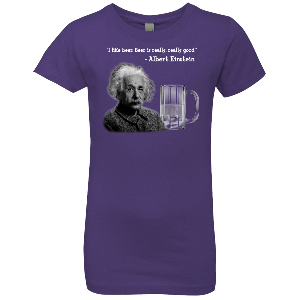 T-Shirts Purple Rush / YXS Einstein Girls Premium T-Shirt
