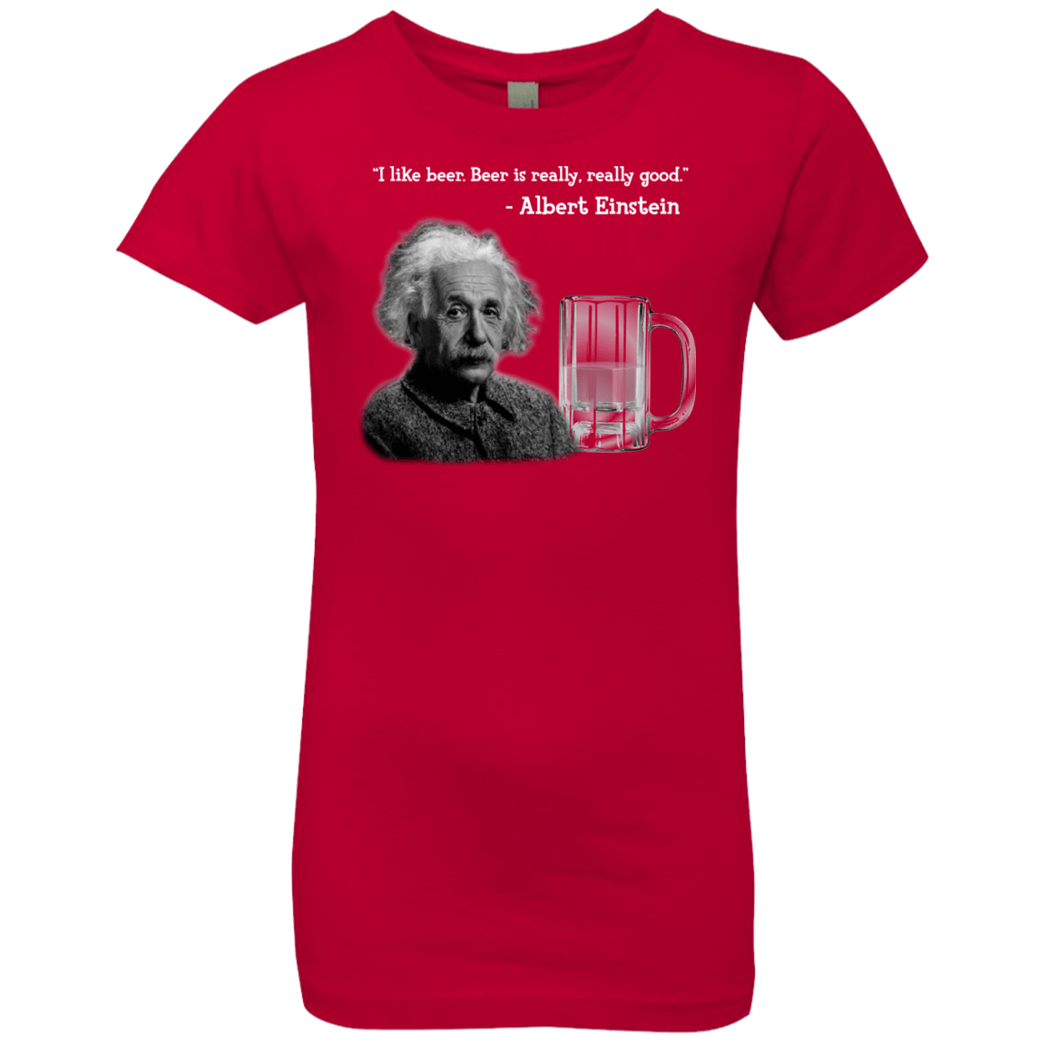 T-Shirts Red / YXS Einstein Girls Premium T-Shirt