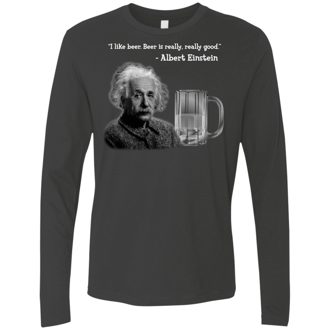 T-Shirts Heavy Metal / Small Einstein Men's Premium Long Sleeve