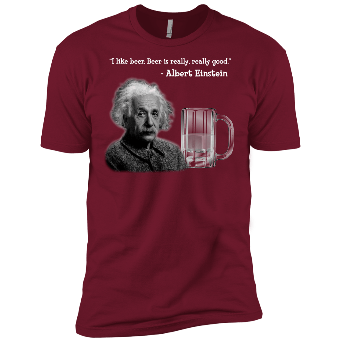 T-Shirts Cardinal / X-Small Einstein Men's Premium T-Shirt