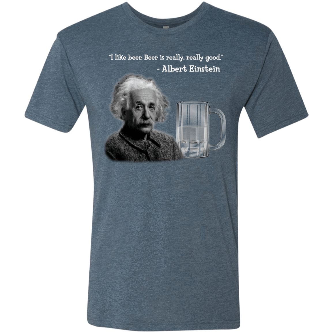 T-Shirts Indigo / Small Einstein Men's Triblend T-Shirt