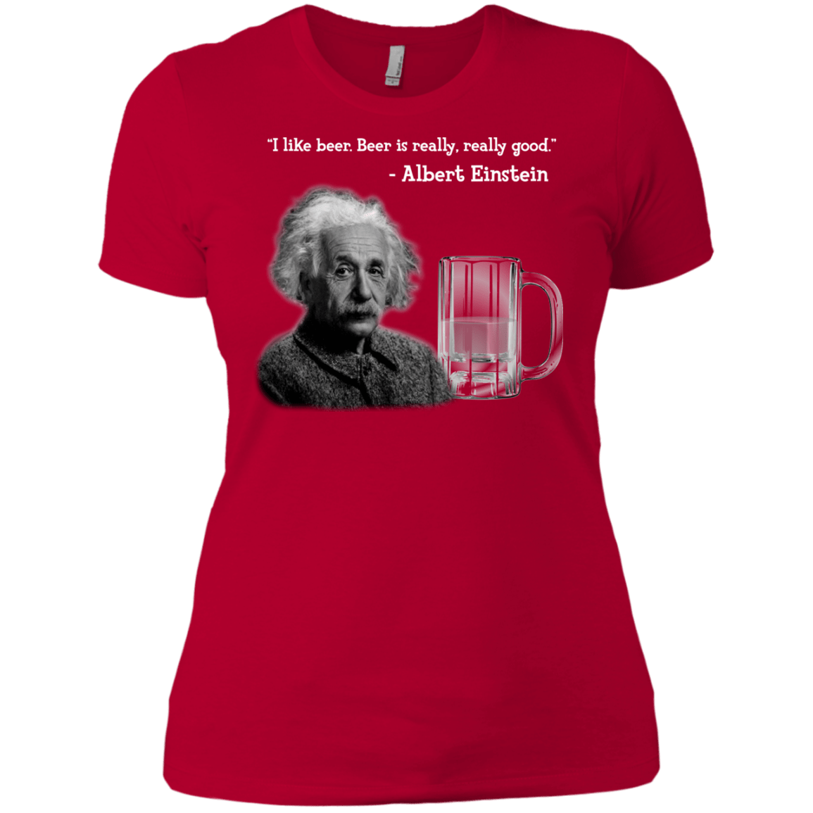 T-Shirts Red / X-Small Einstein Women's Premium T-Shirt