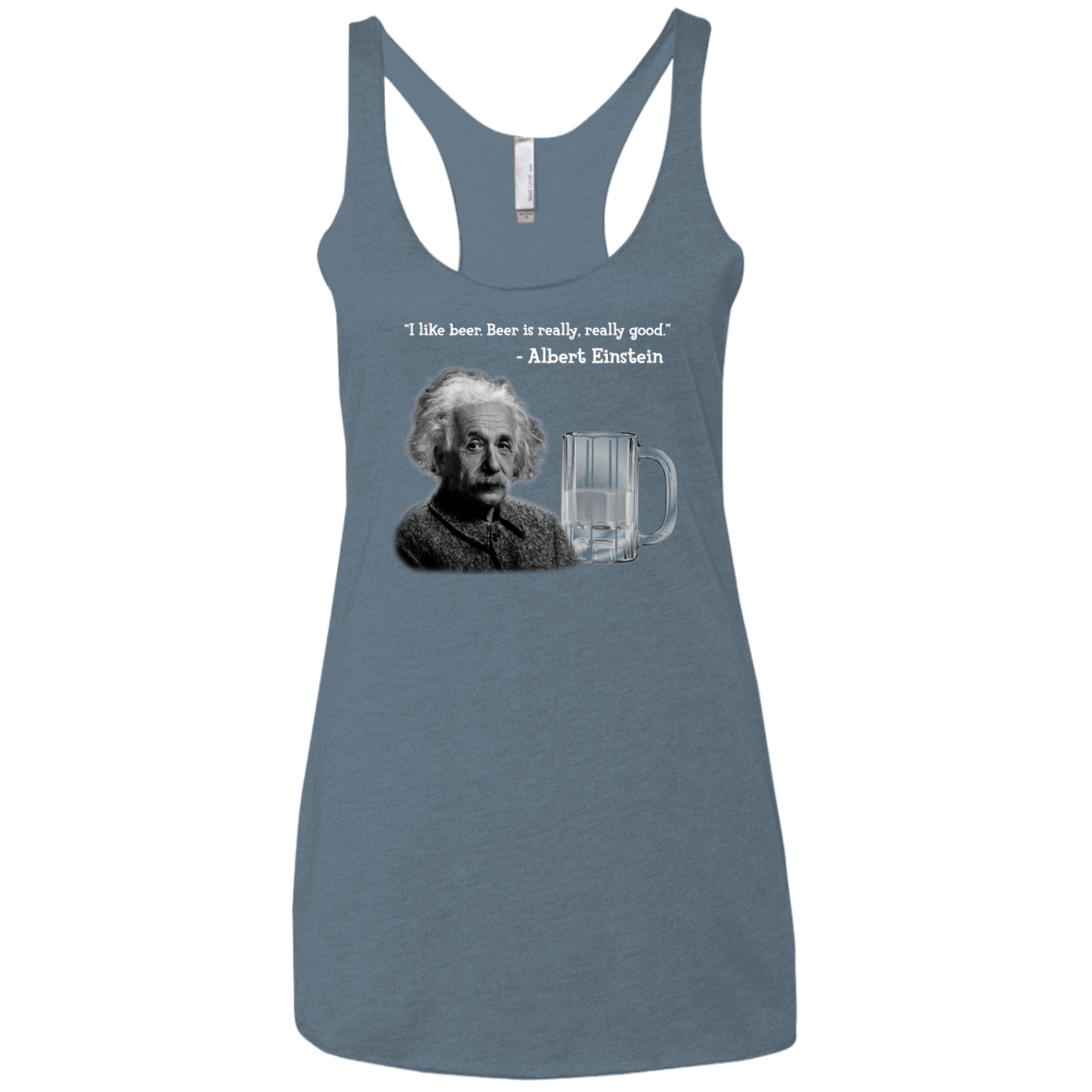 T-Shirts Indigo / X-Small Einstein Women's Triblend Racerback Tank