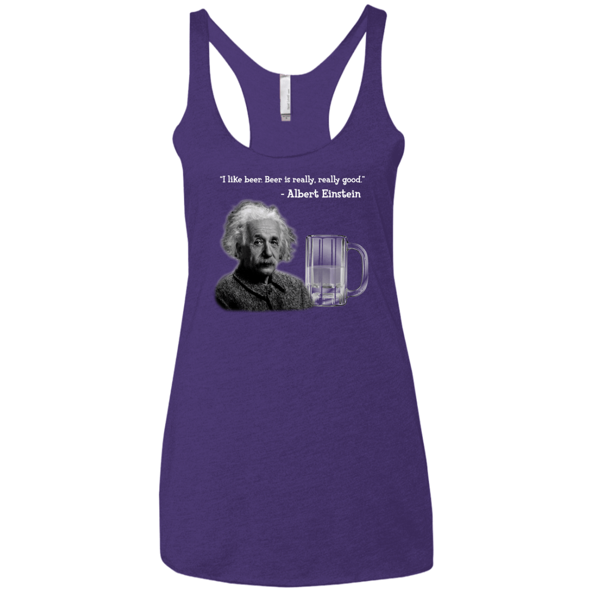 T-Shirts Purple Rush / X-Small Einstein Women's Triblend Racerback Tank