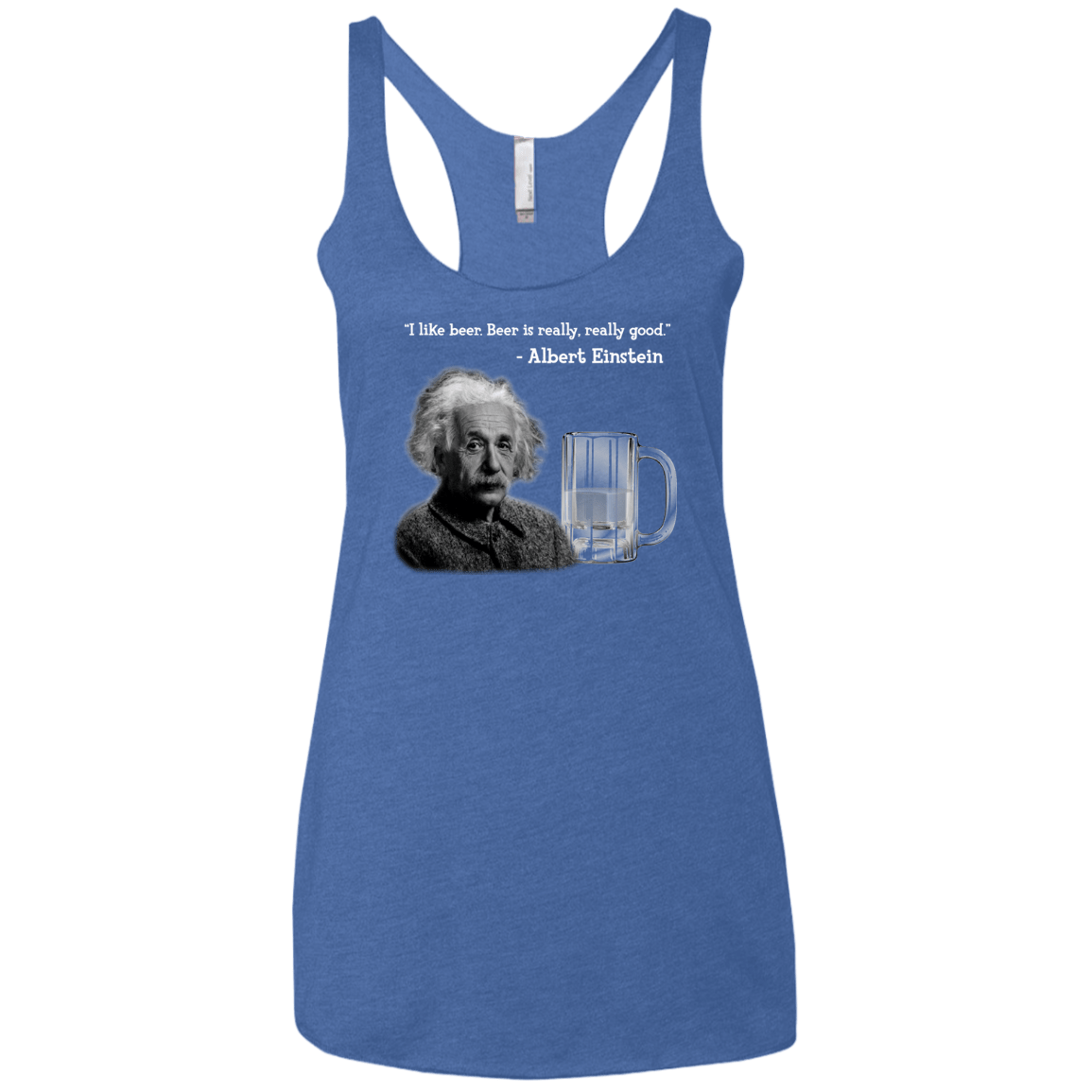 T-Shirts Vintage Royal / X-Small Einstein Women's Triblend Racerback Tank