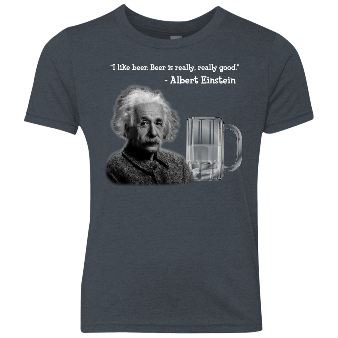 T-Shirts Vintage Navy / YXS Einstein Youth Triblend T-Shirt