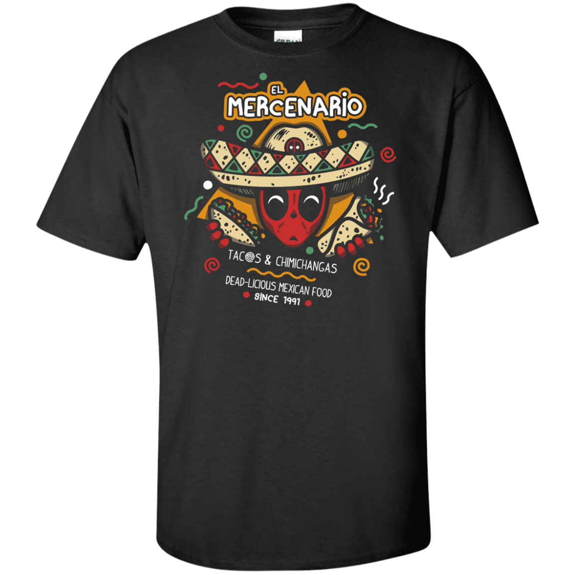 T-Shirts Black / XLT El Mercenario Mexican Food Tall T-Shirt