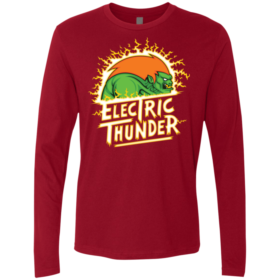 T-Shirts Cardinal / Small Electric Thunder Men's Premium Long Sleeve