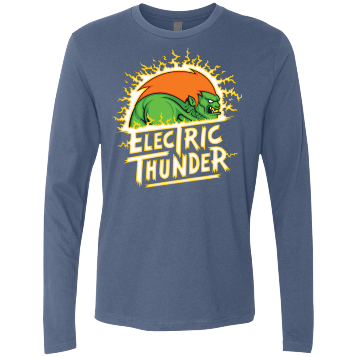 T-Shirts Indigo / Small Electric Thunder Men's Premium Long Sleeve