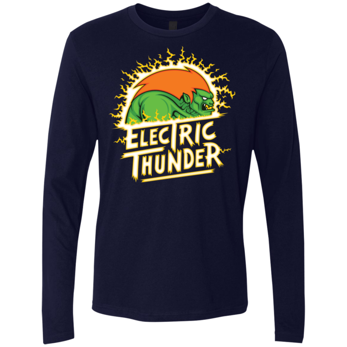 T-Shirts Midnight Navy / Small Electric Thunder Men's Premium Long Sleeve