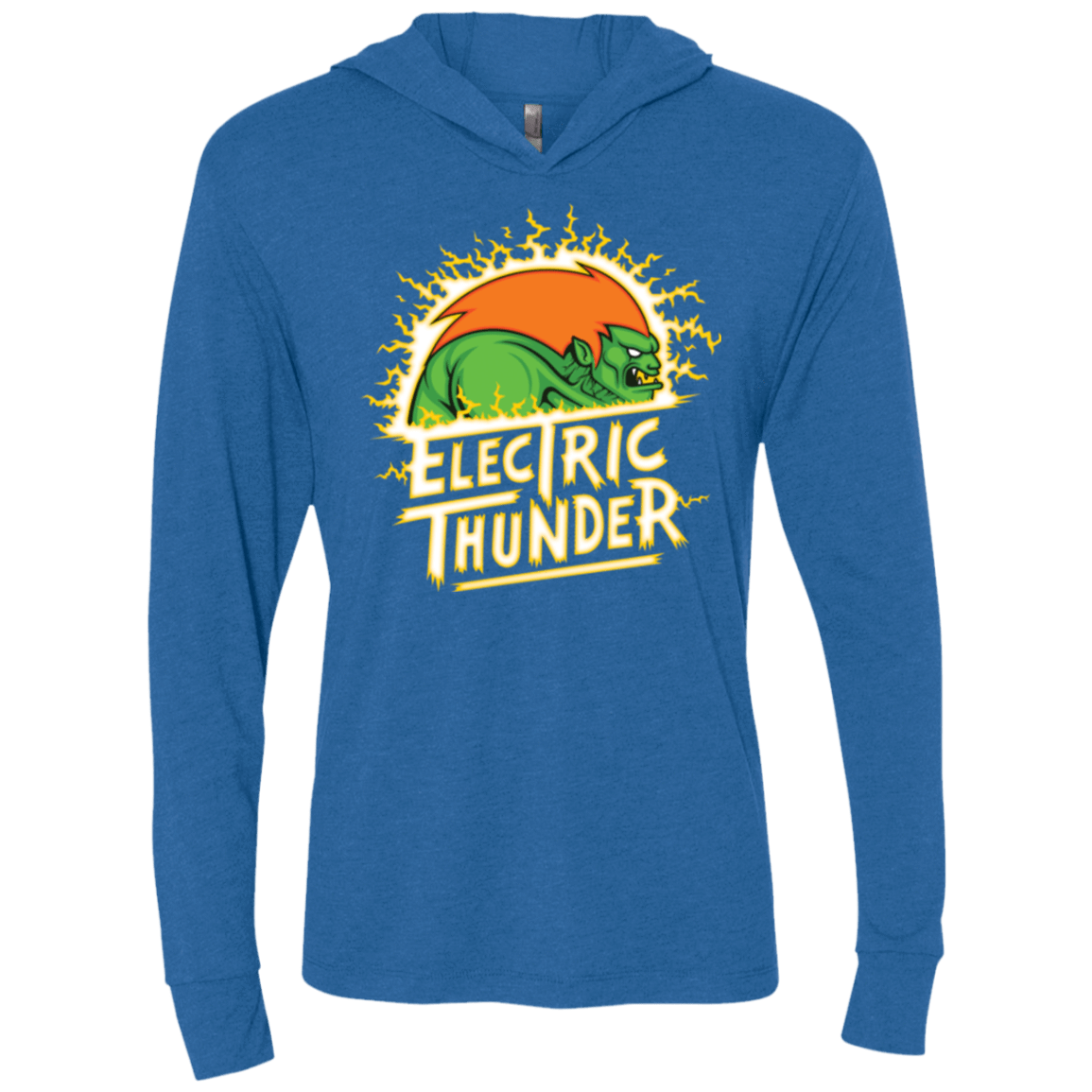 T-Shirts Vintage Royal / X-Small Electric Thunder Triblend Long Sleeve Hoodie Tee
