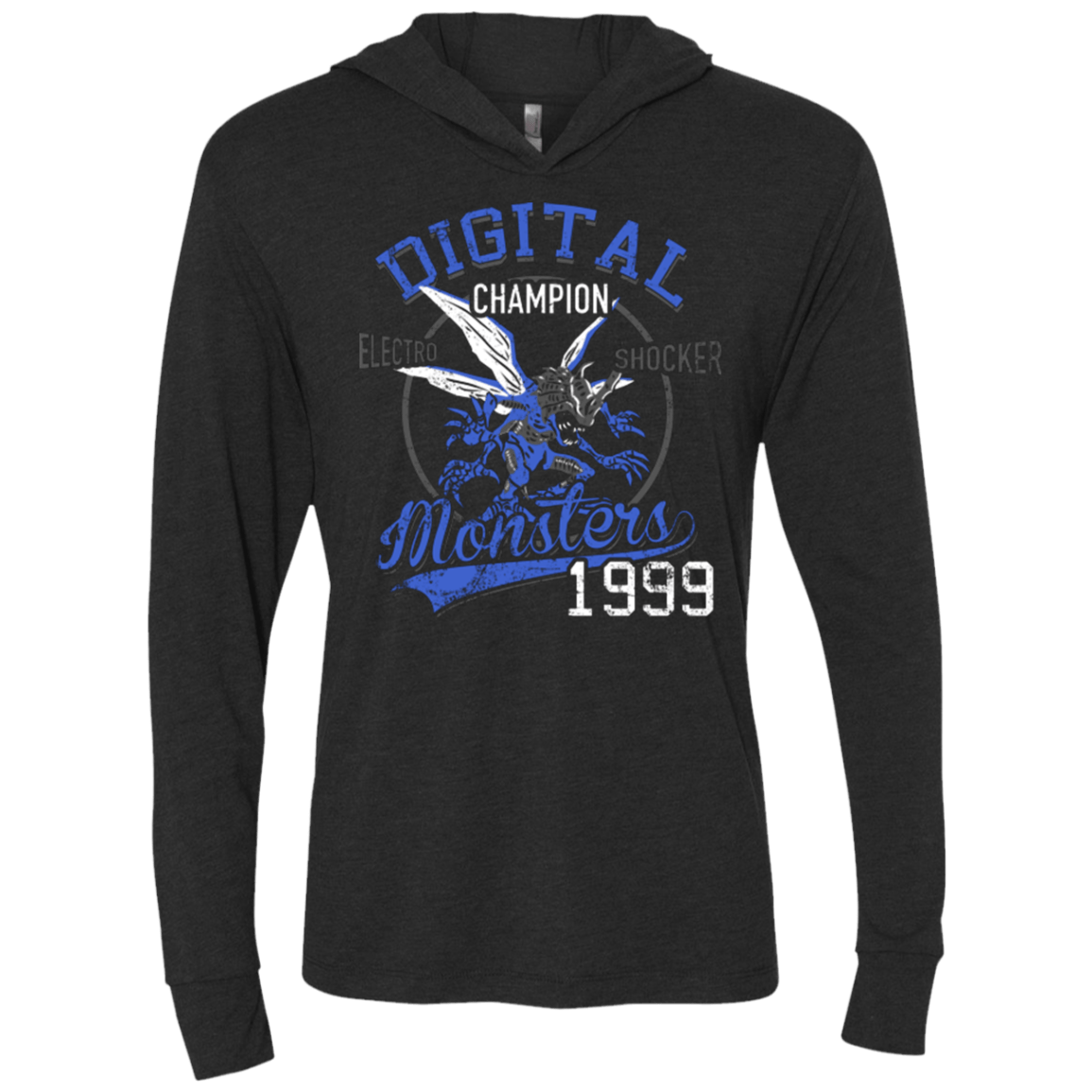 T-Shirts Vintage Black / X-Small Electro Shocker Triblend Long Sleeve Hoodie Tee