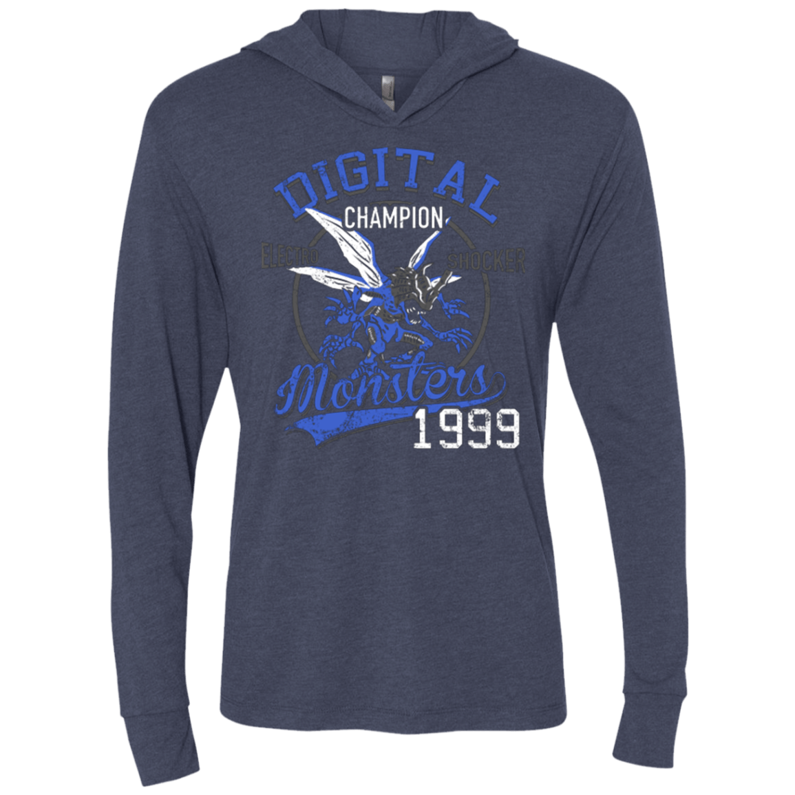 T-Shirts Vintage Navy / X-Small Electro Shocker Triblend Long Sleeve Hoodie Tee