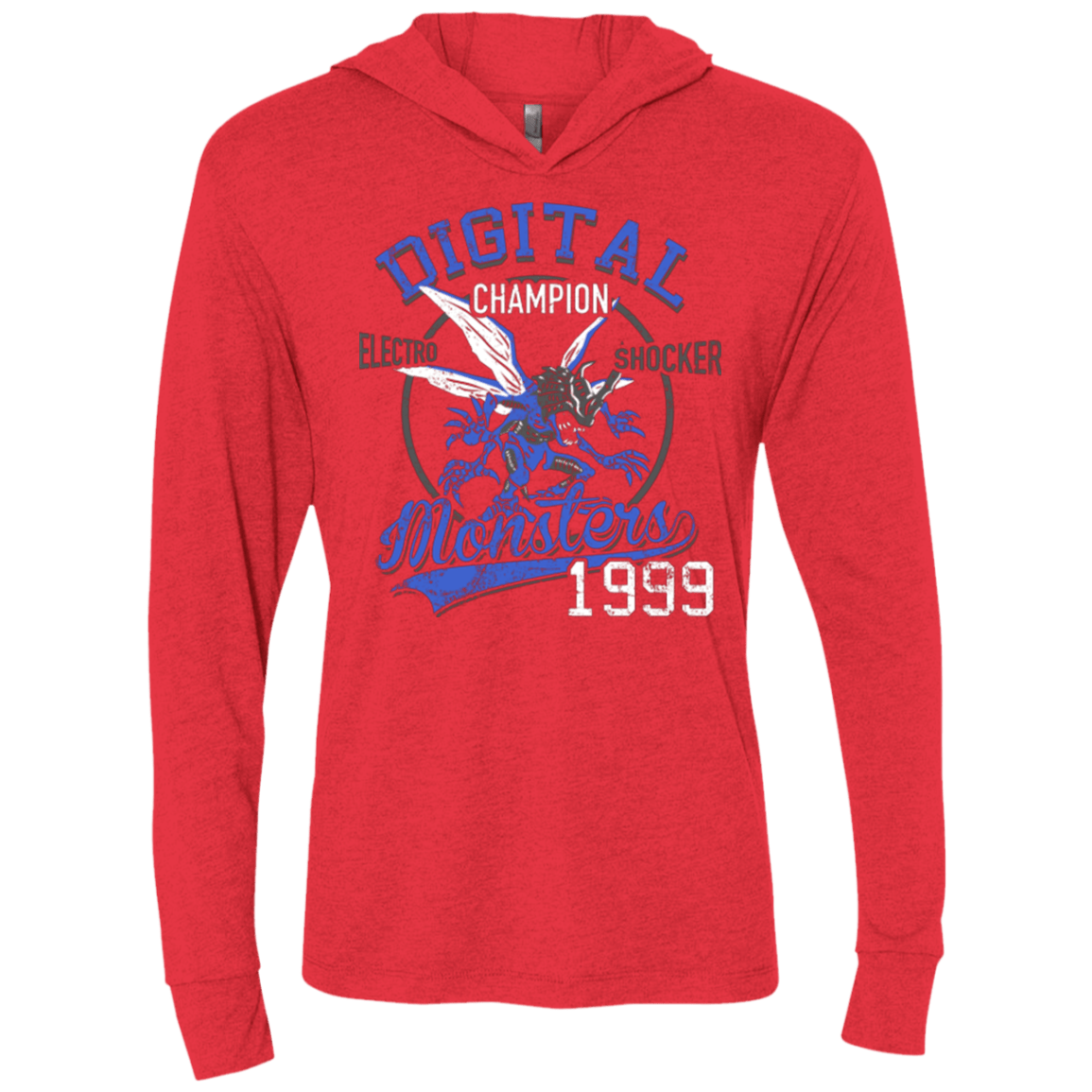 T-Shirts Vintage Red / X-Small Electro Shocker Triblend Long Sleeve Hoodie Tee