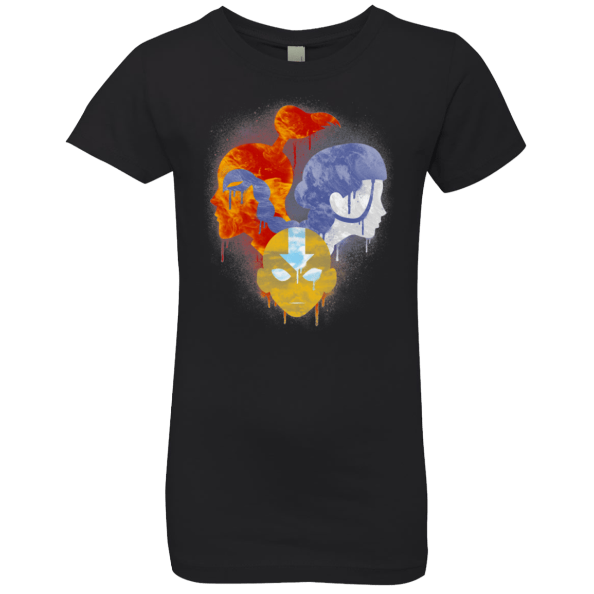 T-Shirts Black / YXS Elemental Love Triangle Girls Premium T-Shirt