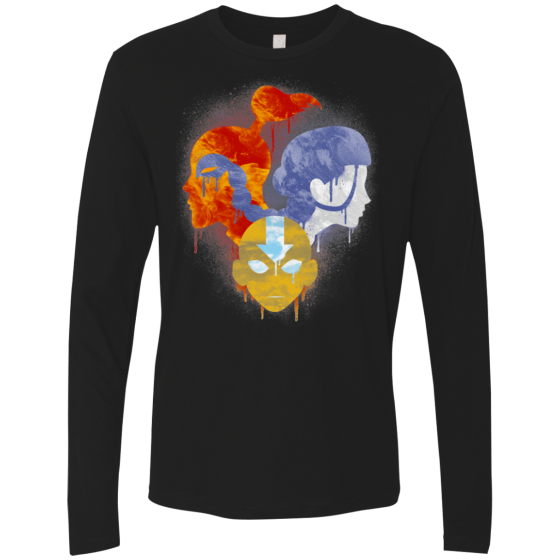 T-Shirts Black / Small Elemental Love Triangle Men's Premium Long Sleeve