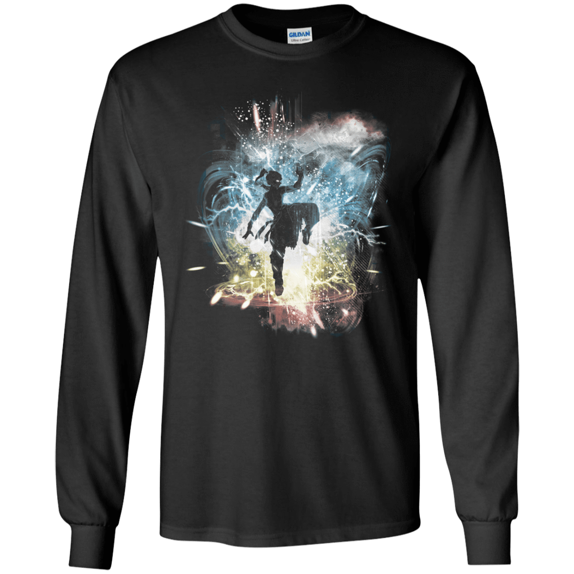 T-Shirts Black / S Elemental Storm-Korra Men's Long Sleeve T-Shirt