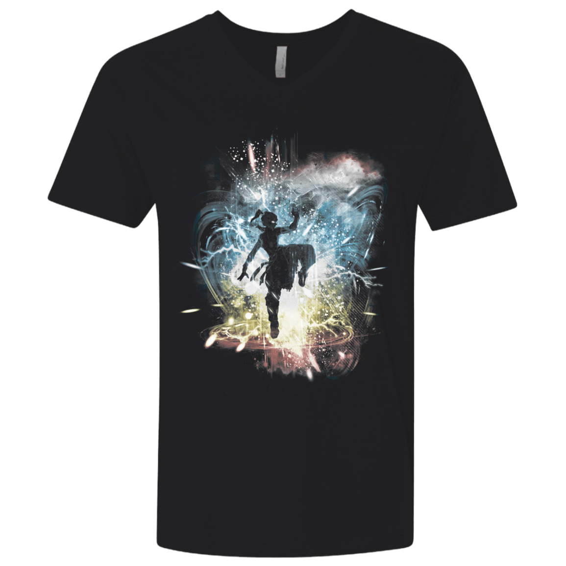 T-Shirts Black / X-Small Elemental Storm-Korra Men's Premium V-Neck
