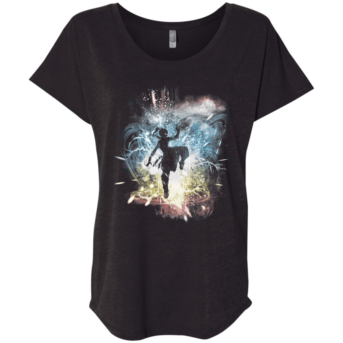 T-Shirts Vintage Black / X-Small Elemental Storm-Korra Triblend Dolman Sleeve