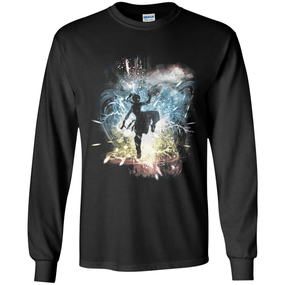 T-Shirts Black / YS Elemental Storm-Korra Youth Long Sleeve T-Shirt