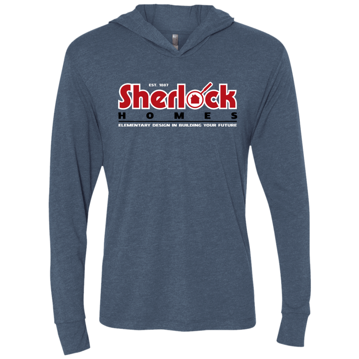 T-Shirts Indigo / X-Small Elementary Design Triblend Long Sleeve Hoodie Tee