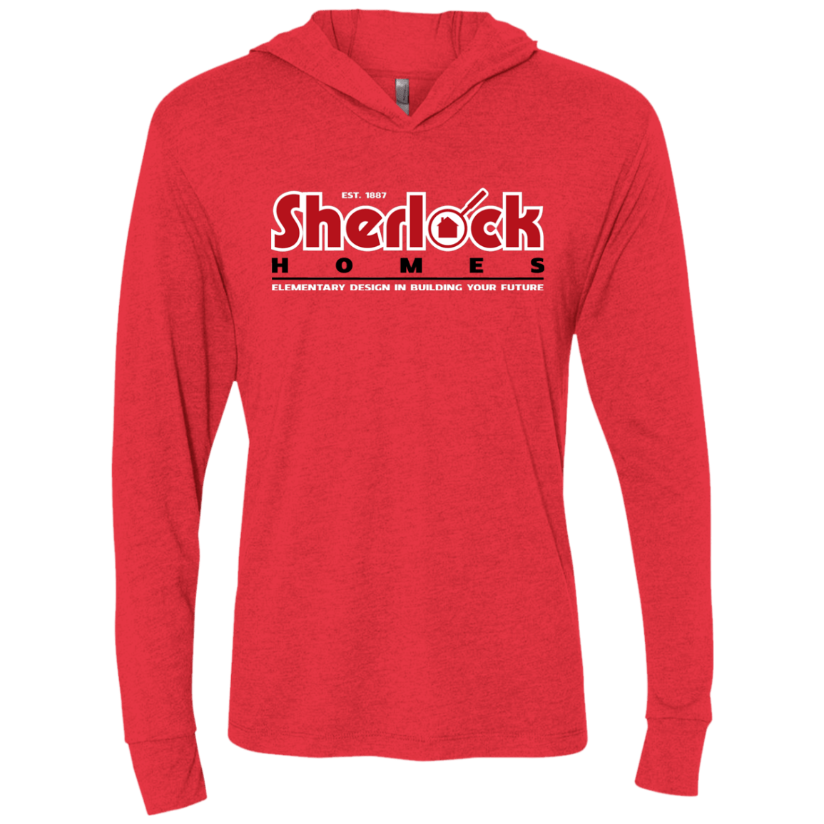 T-Shirts Vintage Red / X-Small Elementary Design Triblend Long Sleeve Hoodie Tee