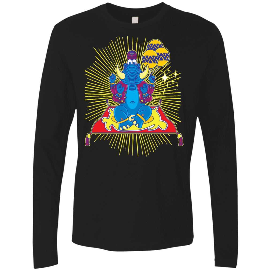 T-Shirts Black / S Elephant God Men's Premium Long Sleeve