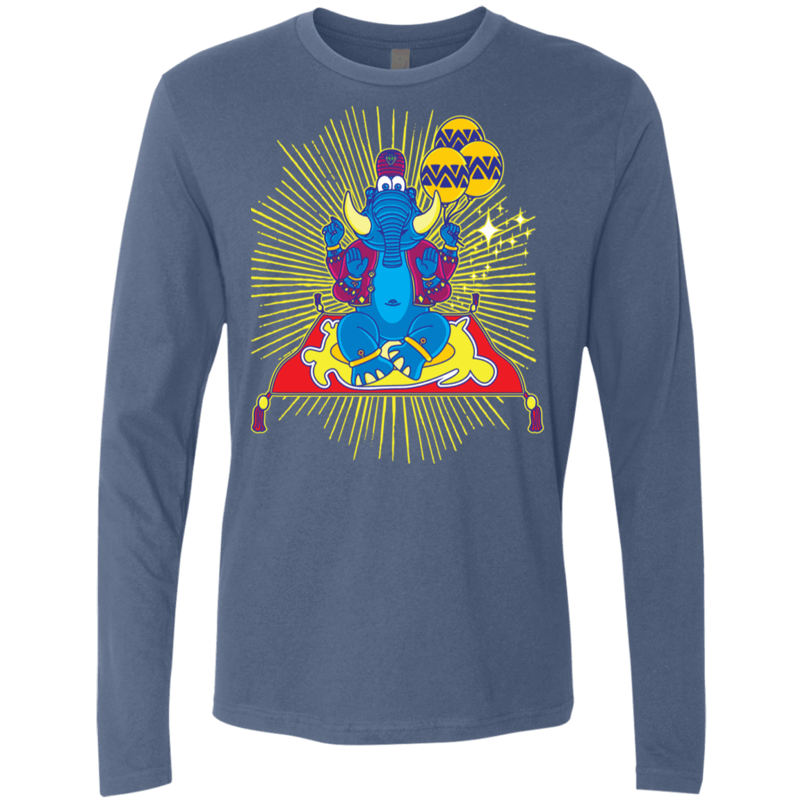 T-Shirts Indigo / S Elephant God Men's Premium Long Sleeve