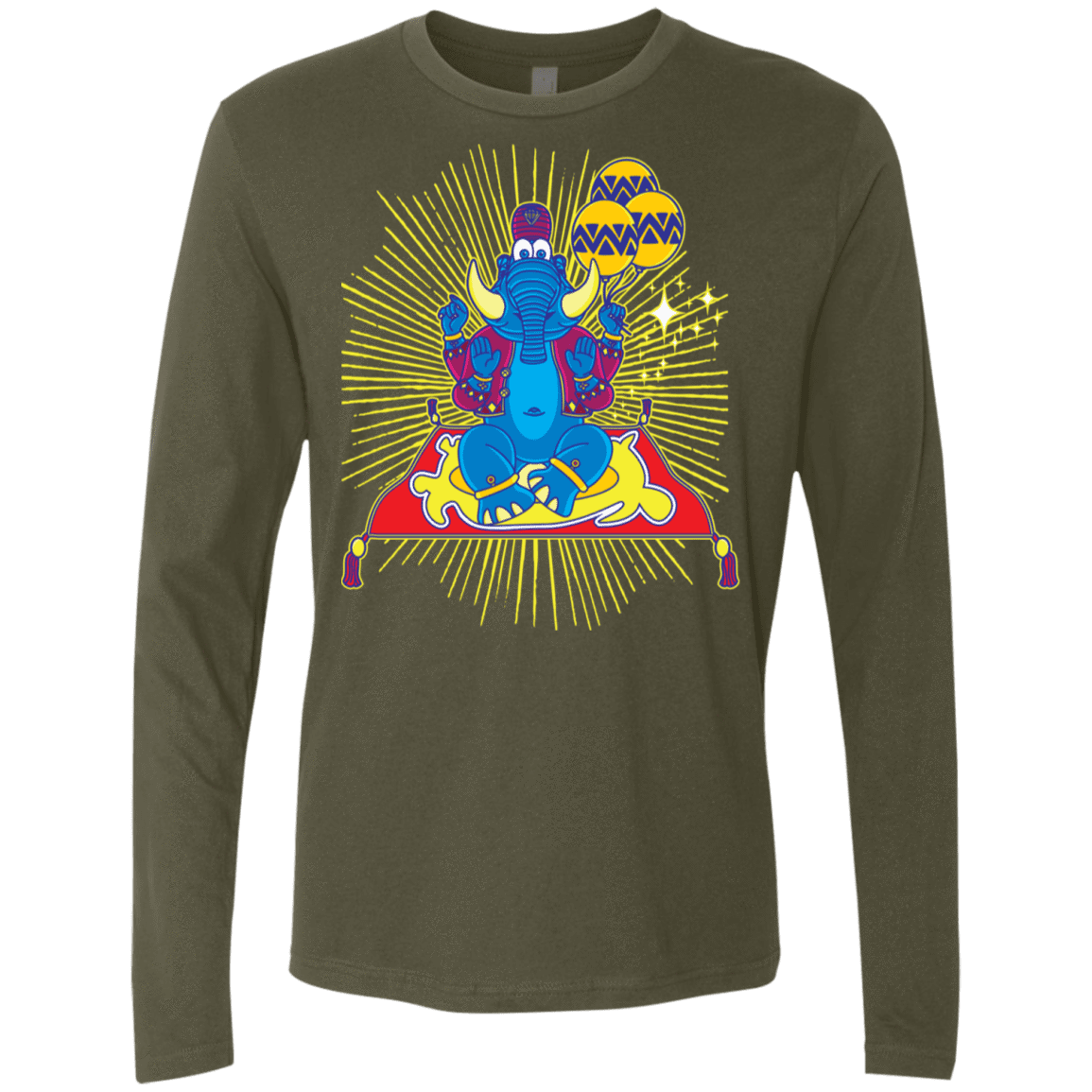 T-Shirts Military Green / S Elephant God Men's Premium Long Sleeve