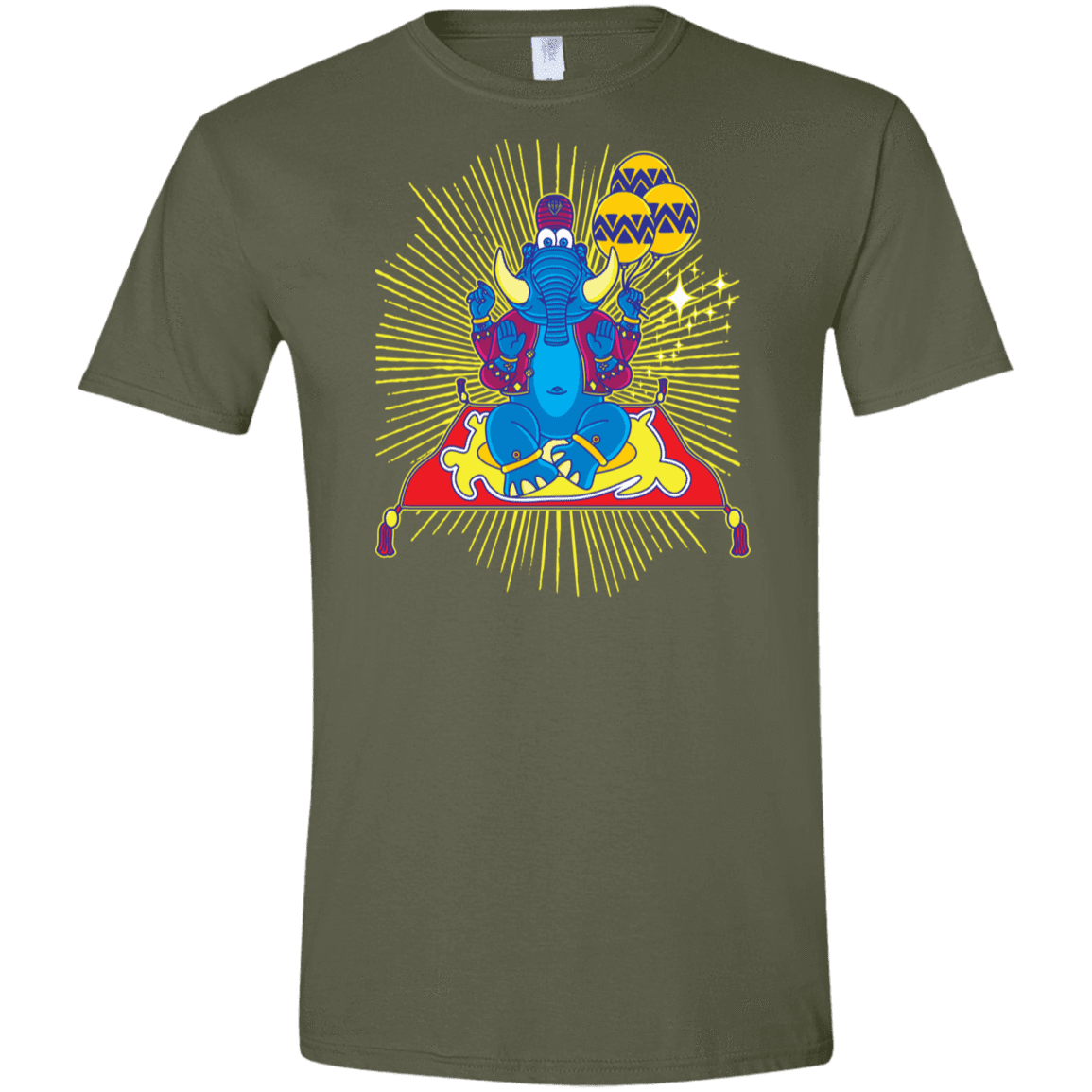 T-Shirts Military Green / S Elephant God Men's Semi-Fitted Softstyle