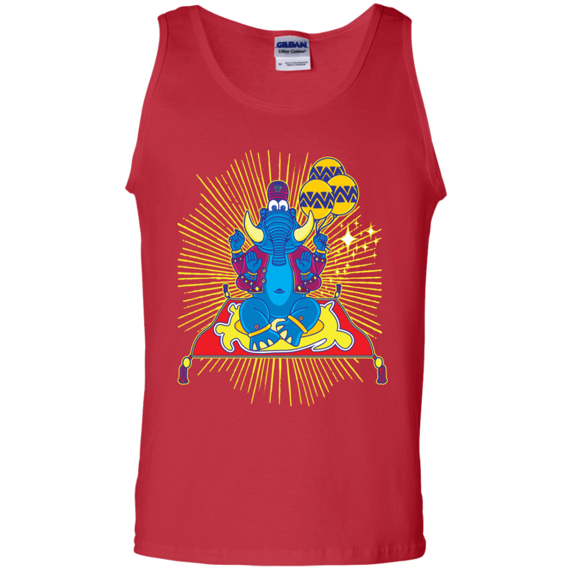 T-Shirts Red / S Elephant God Men's Tank Top