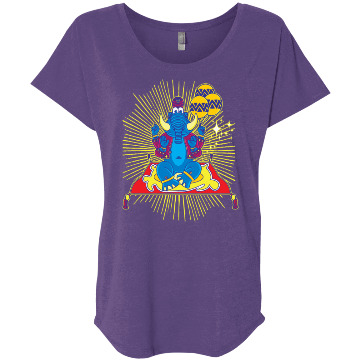 T-Shirts Purple Rush / X-Small Elephant God Triblend Dolman Sleeve