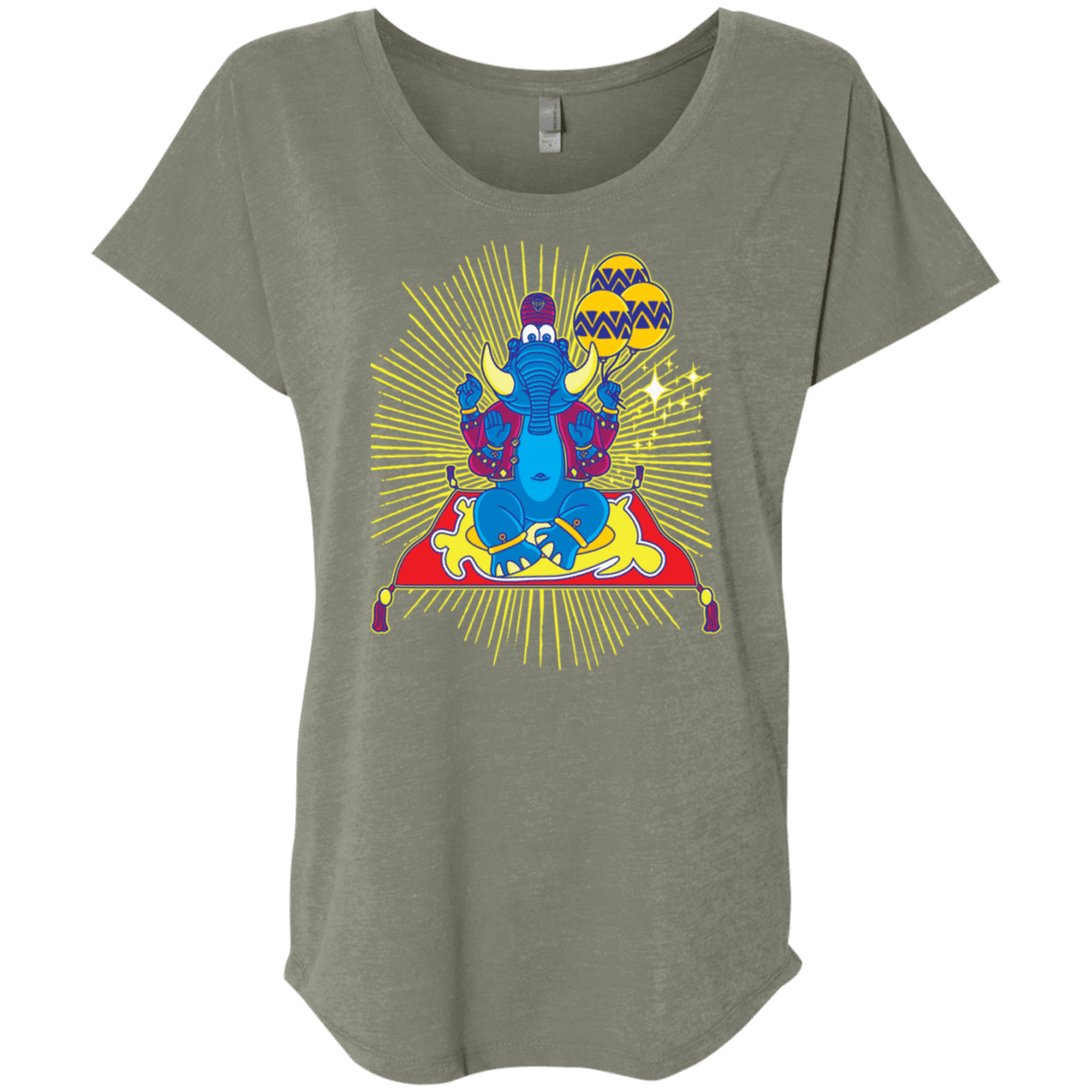 T-Shirts Venetian Grey / X-Small Elephant God Triblend Dolman Sleeve