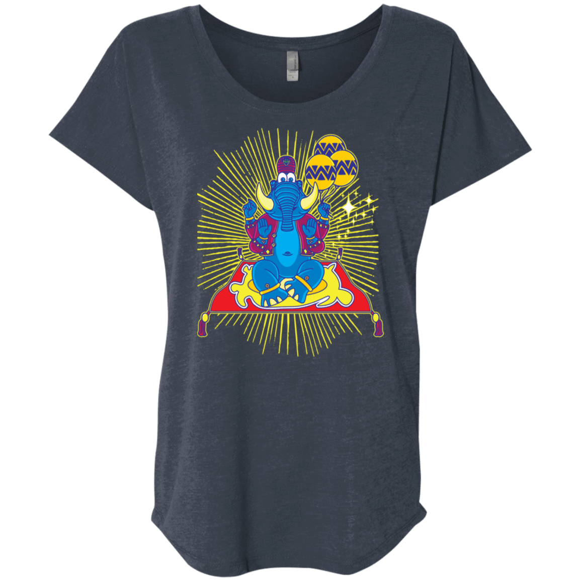 T-Shirts Vintage Navy / X-Small Elephant God Triblend Dolman Sleeve