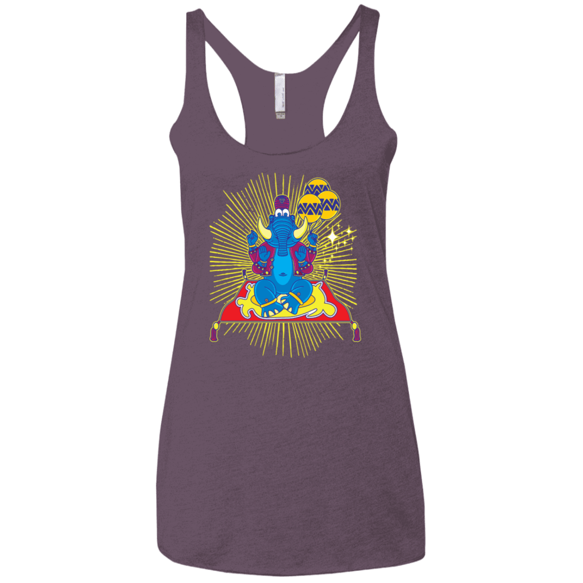 T-Shirts Vintage Purple / X-Small Elephant God Women's Triblend Racerback Tank